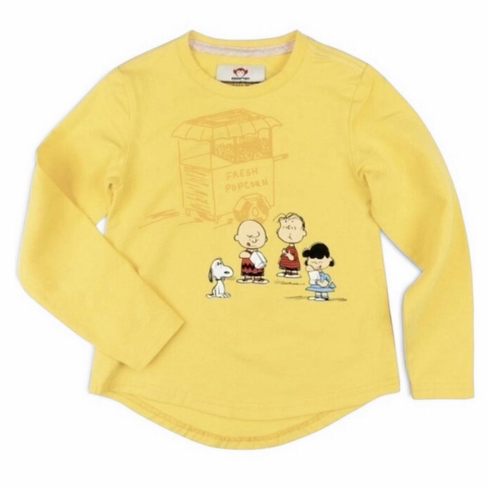 Appaman Peanuts Yellow
Popcorn Long Sleeve Graphic T Shirt Top Size 8 NIP